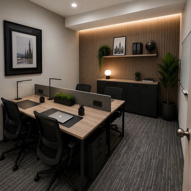 Open Coworking donde incluye Internet de alta velocidad, limpieza, soporte y servicios — todo está gestionado para usted.